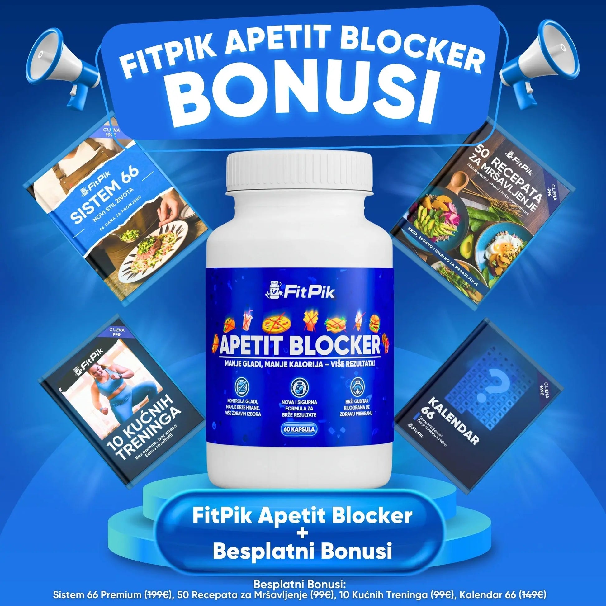 Fitpik Apetit Blocker suplement sa bonusima za kontrolu apetita i mršavljenje
