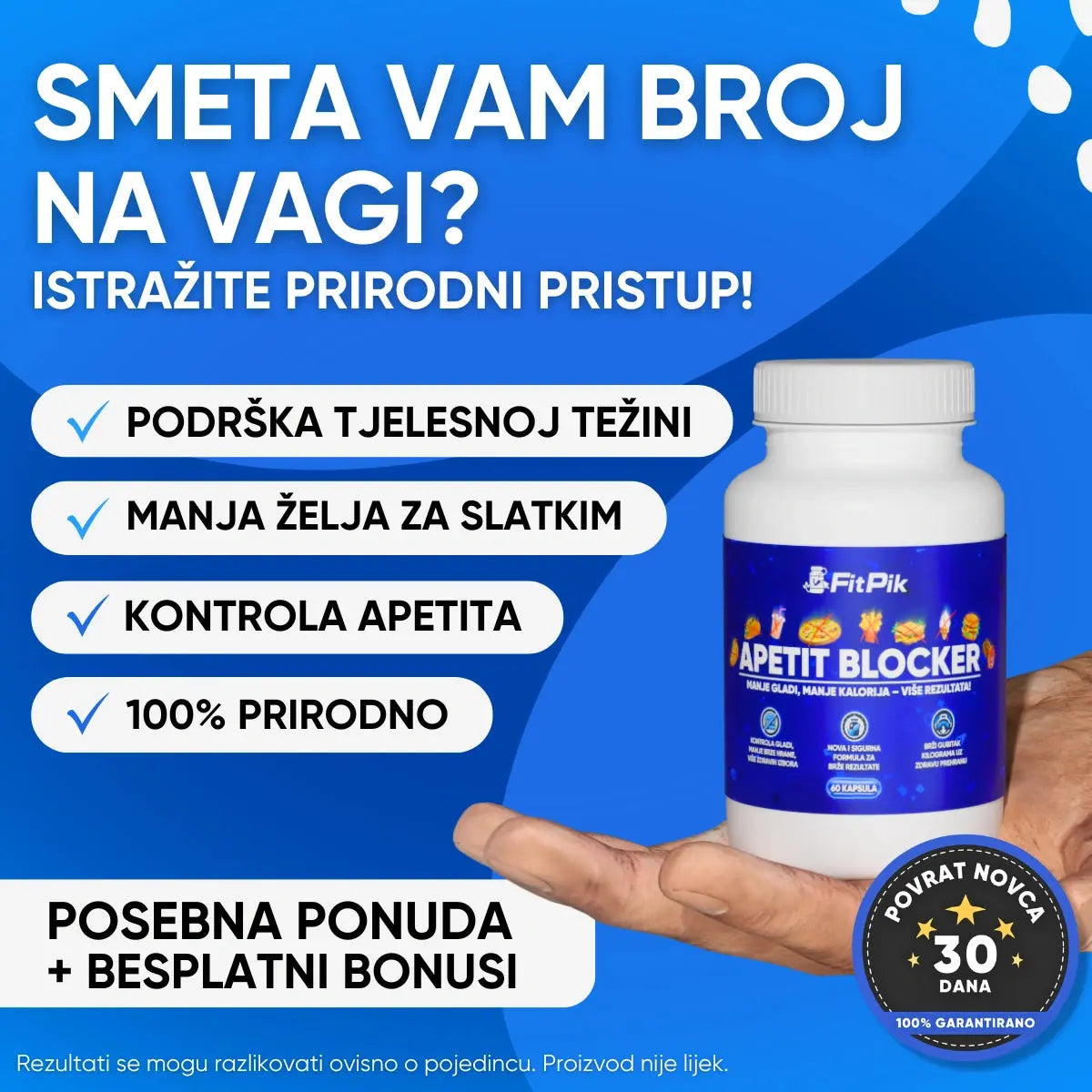 Fitpik Apetit Blocker benefiti – smanjenje apetita i podrška zdravom mršavljenju
